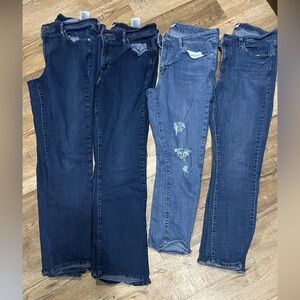 4 pairs of Levis with lots of life left! Gently worn.